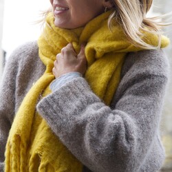 Mustard Recycled Oversized Scarf