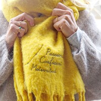Personalised Embroidered Constellation Recycled Oversized Scarf