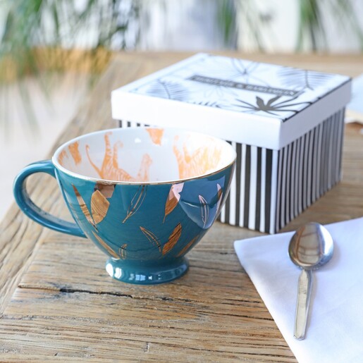 Lisa Angel Ladies' House of Disaster Heritage & Harlequin Tiger Cup in Teal Packaging