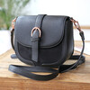 Lisa Angel Ladies' Black Vegan Leather Crossbody Handbag