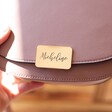 Personalised Pink Faux Leather Cross Body Handbag
