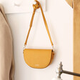 Lisa Angel Yellow Personalised Half Moon Crossbody Bag