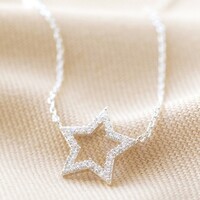 Estella Bartlett Silver Crystal Star Necklace