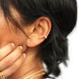 Ladies' Gold Sterling Silver Crystal Ear Cuff on Model