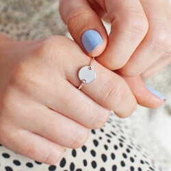 Sterling Silver Disc Ring