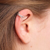Sterling Silver Hammered Ear Cuff
