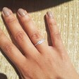 Sterling Silver Feather Ring on Model