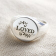 Lisa Angel Engraved Personalised Vintage Swirls Sterling Silver Signet Ring