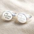 Lisa Angel Ladies' Personalised Vintage Swirls Sterling Silver Signet Ring