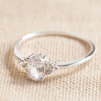 Sterling Silver Crystal Ring