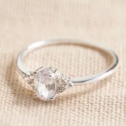 Sterling Silver Crystal Ring