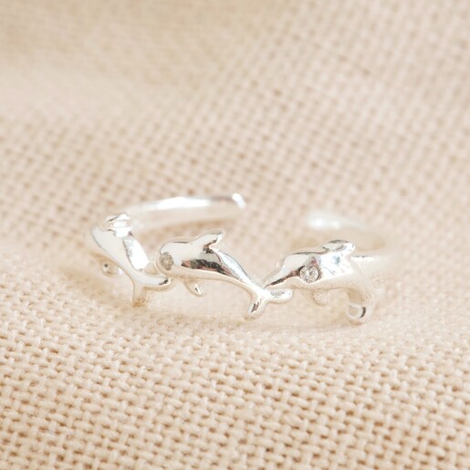 Sterling Silver Multi Butterfly Adjustable Toe Ring 