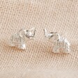Lisa Angel Ladies' Sterling Silver Dotted Elephant Stud Earrings