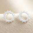 Lisa Angel Ladies' Sterling Silver Dotted Sun Stud Earrings