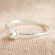 Lisa Angel Ladies' Sterling Silver Pearl Ring