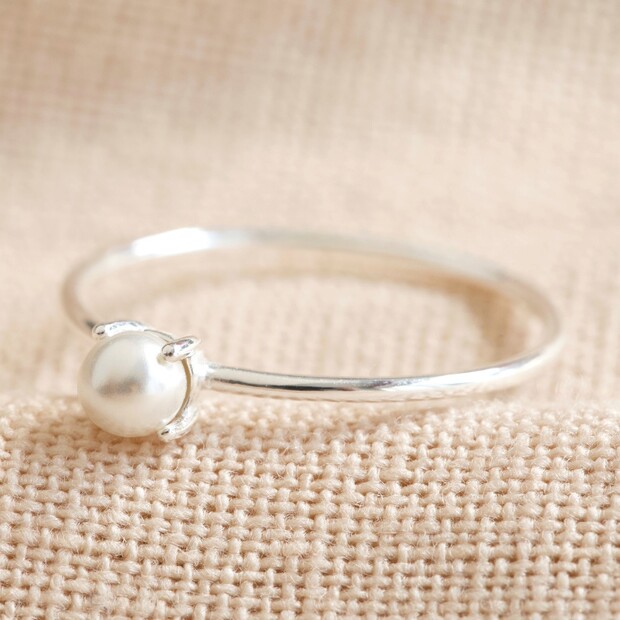 Sterling Silver Pearl Ring