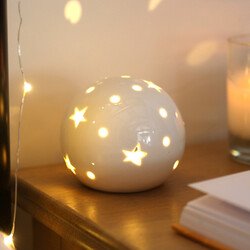 Starry White Ceramic LED Ball Light