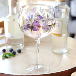Bluebell Flower Balloon Gin Glass