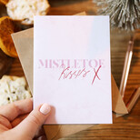 'Mistletoe Kisses' Christmas Greeting Card