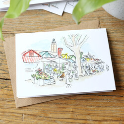 Owen Mathers Illustrated Norwich Market Card