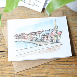Owen Mathers Illustrated Norwich Quayside Card
