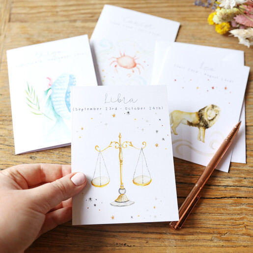 Zodiac Star Sign Astrology Aquarius Sealed Greeting Card Plus Envelope Blank inside Birthday 