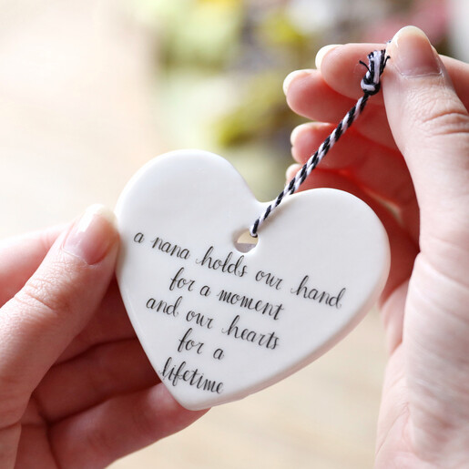 Lisa Angel 'A Nana Holds Our Hand...' Hanging Heart Decoration