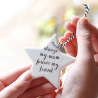 'Always My Mum' Hanging Star Decoration