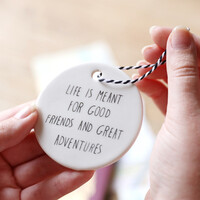 Hanging 'Great Adventures' Circle Decoration