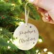 Personalised Baby's 'First Christmas' Ceramic Hanging Decoration