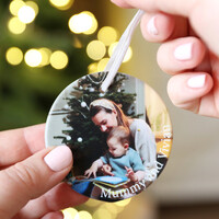 Personalised Photo Round Ceramic Hanging Decoration
