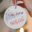 Lisa Angel Personalised 'Couple's First Christmas' Ceramic Hanging Decoration