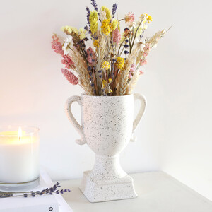 Ceramic Speckled Trophy Vase