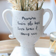Lisa Angel Personalised Ceramic Speckled Trophy Vase