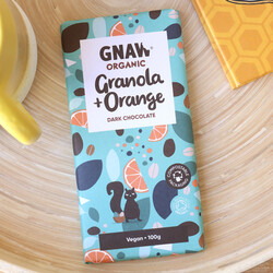 Gnaw Granola and Orange Dark Chocolate Bar