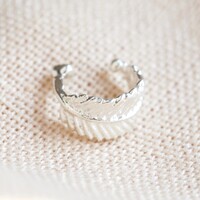 Tiny Sterling Silver Feather Ear Cuff