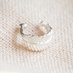 Tiny Sterling Silver Feather Ear Cuff