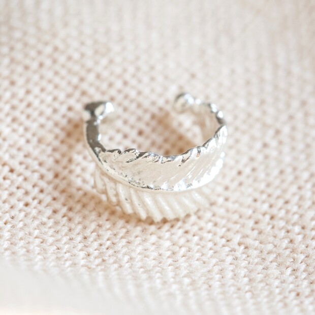 Tiny Sterling Silver Feather Ear Cuff Tiny Sterling Silver Feather Ear Cuff