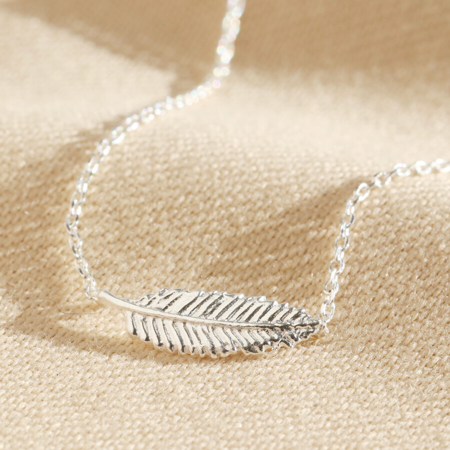 Delicate Sterling Silver Feather 