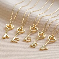 Gold Initial Key Necklace