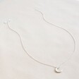 Lisa Angel Delicate Organic Finish Moon Pendant Necklace in Silver