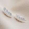 Lisa Angel Ladies' Silver Feather Stud Earrings