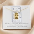 Gold 'The Star' Tarot Card Pendant Necklace in Packaging