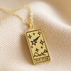 Lisa Angel Ladies' Gold 'The Star' Tarot Card Pendant Necklace