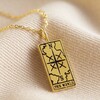 Lisa Angel Ladies' Gold 'The World' Tarot Card Pendant Necklace