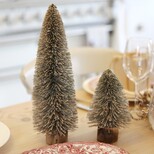 Set of 2 Natural Bristle Tree Decorations