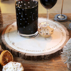 Personalised Engraved Wooden Block Centrepiece
