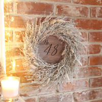 Personalised Natural Moss and Grass Wreath