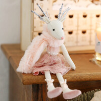 Pink Ballerina Reindeer Doll Decoration