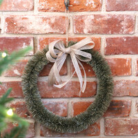 Vintage Bristle Wreath and Bow